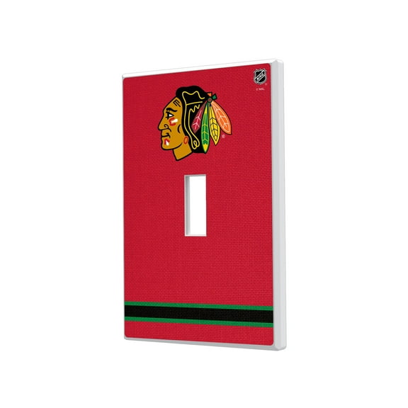 Chicago Blackhawks Single Toggle Lightswitch Plate