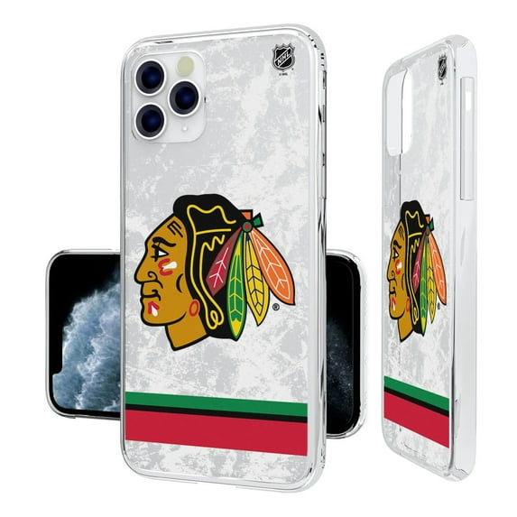Chicago Blackhawks iPhone Stripe Clear Ice Case