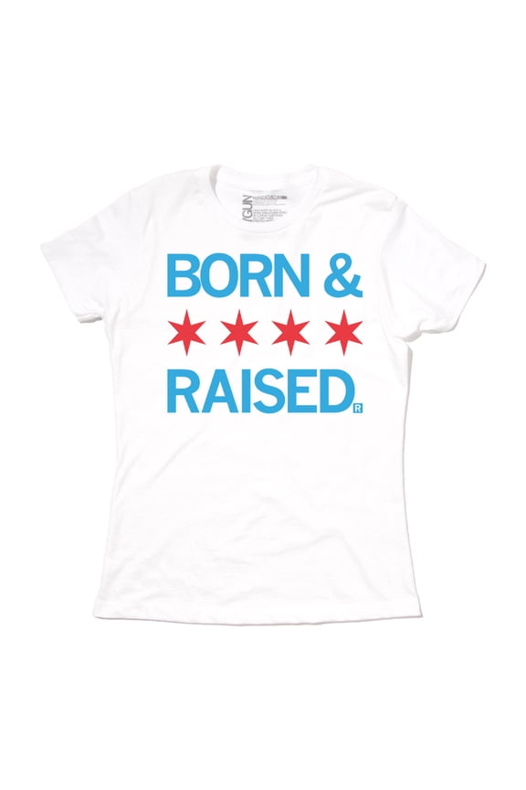 Chicago Born Raised Graphic Tee TShirt Gift