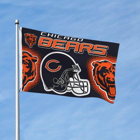 Chicago Brand New Outdoor Double Sided Flag 3x5ft, Football Team Custom Garden Flag Fan Game Flag Home Decor Flag Fan Gift
