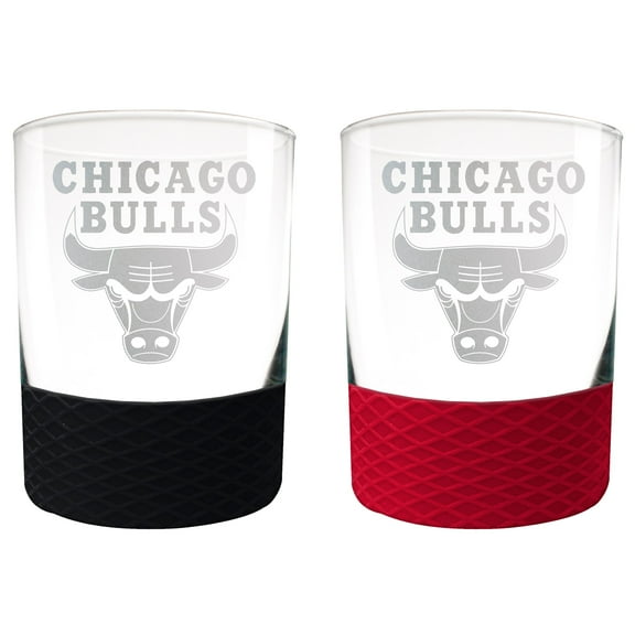 Chicago Bulls 14oz. Commissioner Rocks Glass Two-Piece Set