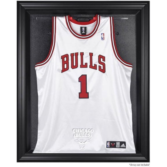 Chicago Bulls Black Framed Team Logo Jersey Display Case