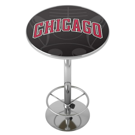Chicago Bulls NBA Fade Chrome Pub Table - Red, Black
