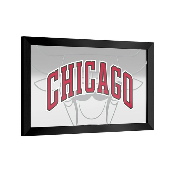 Chicago Bulls Fade Ready-To-Hang Black Framed Wall Mirror