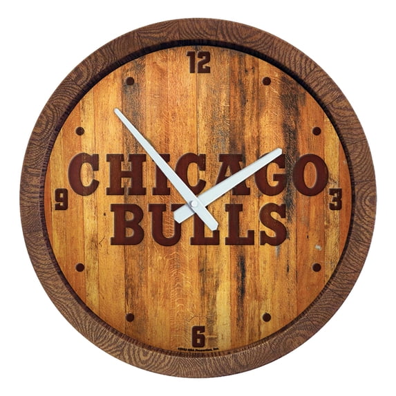 Chicago Bulls 20.25" Faux Barrel Top Clock