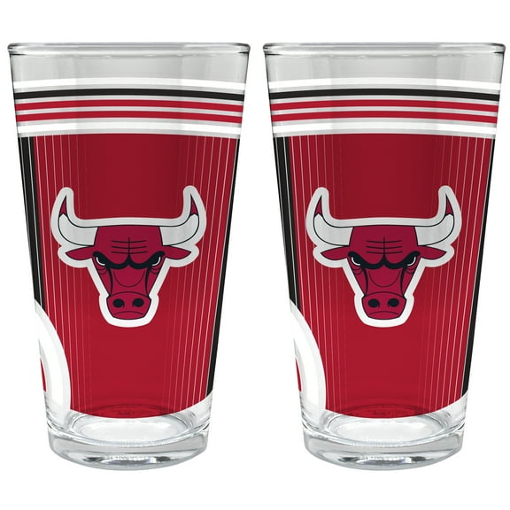 Chicago Bulls Two-Piece 16oz. Pint Glass Set