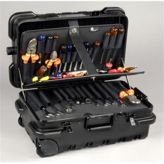 Chicago Case Co 95-8601 MMSLCART Military Ready Slimline Black Tool Case