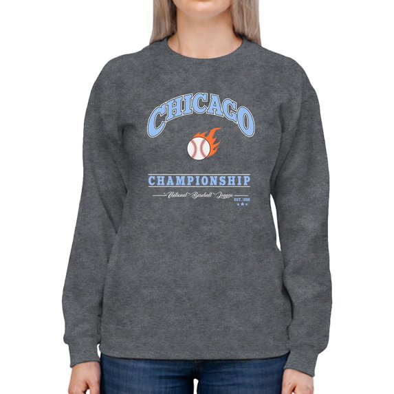 Chicago Championship Baseball Sweatshirt Women -Image by Shutterstock, Female 3X-Large
