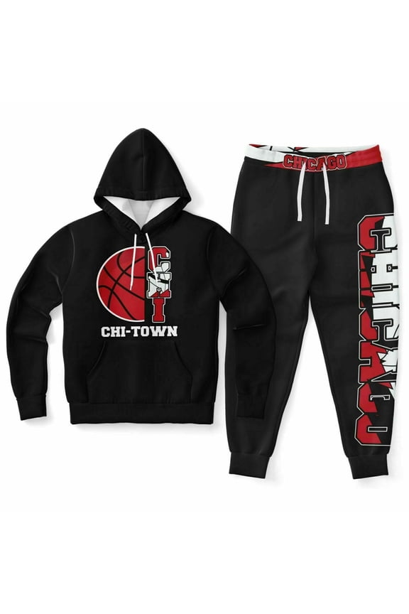 Chicago Chi-Town Basketball Hoodie Set