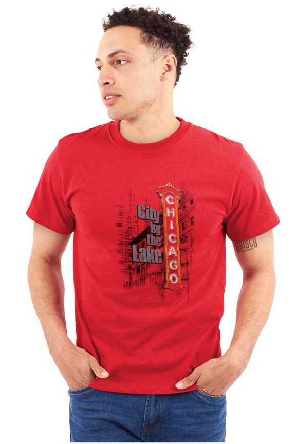 Chicago Chi Town City By The Lake IL Plus Size Crewneck Graphic Tee Shirt Brisco Brands 2X