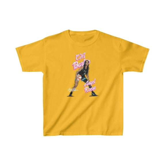 Chicago ChiBarbie Angel Reese 5 Cartoon Basketball fans Kids Cotton Tee