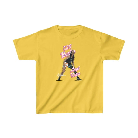 Chicago ChiBarbie Angel Reese 5 Cartoon Basketball fans Kids Cotton Tee