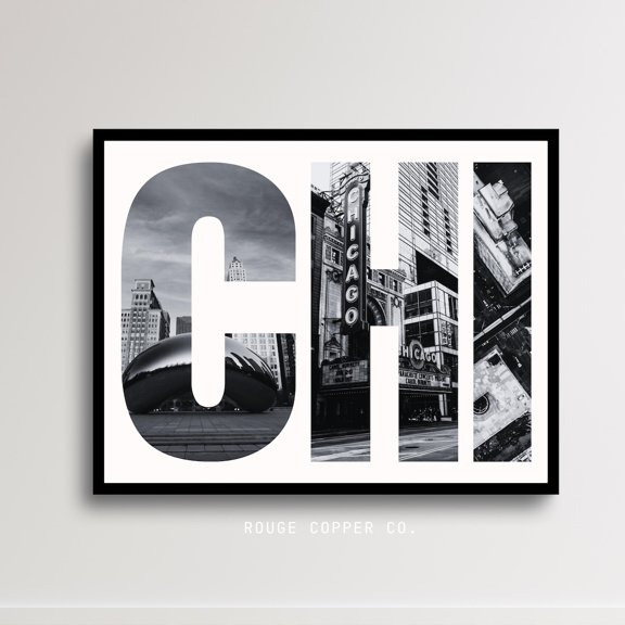 Chicago Chicago Cityscape Modern Skyline Urban Decor Accent Print