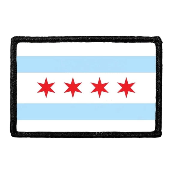 Chicago City Flag - Color - Removable Patch