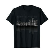 Chicago City Skyline Lights at Night T-Shirt