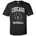 thumbnail image 1 of Chicago Classic Baseball Arch Basic Cotton T-Shirt - 3X-Large - Black, 1 of 6