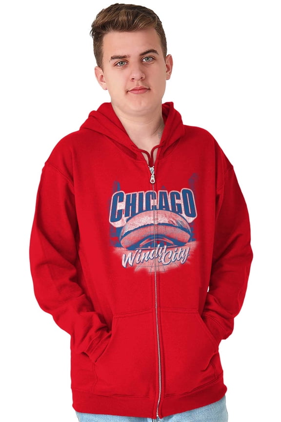 Chicago Cloud Gate Windy City Pride Zip Up Hoodie Men's Women's Brisco Brands L