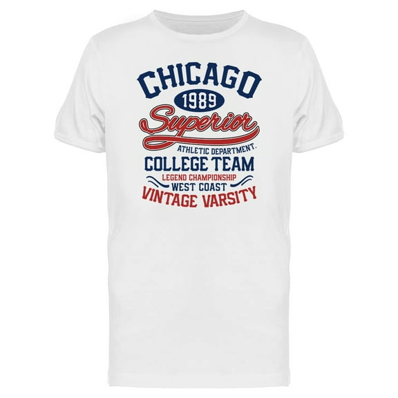Chicago College 1989 T-Shirt Men -Image by Shutterstock, Male Medium