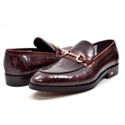 Chicago Criss Cross Pattern Leather Dressy Shoes