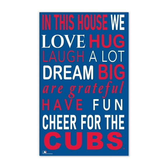 Chicago Cubs 11" x 19" Briteline In This House Sign