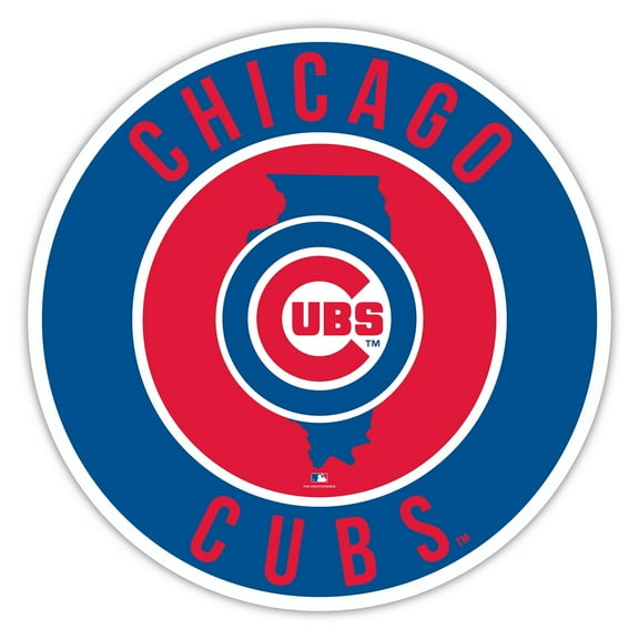 Chicago Cubs 15" State Circle Sign