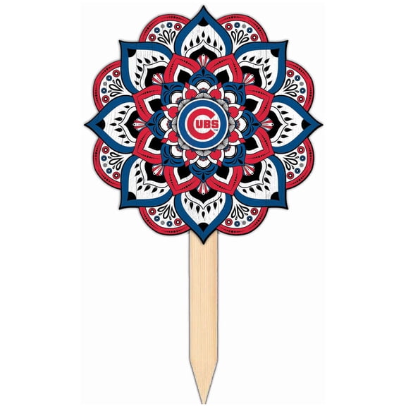 Chicago Cubs 18'' x 12'' Mandala Yard Stake