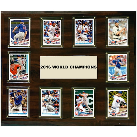 Chicago Cubs 2016 World Champions 15'' x 18'' Plaque
