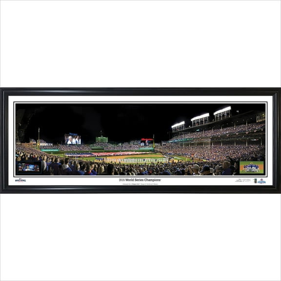 Chicago Cubs 2016 World Series Champions Inserts 13.5" x 39" Standard Frame Panorama