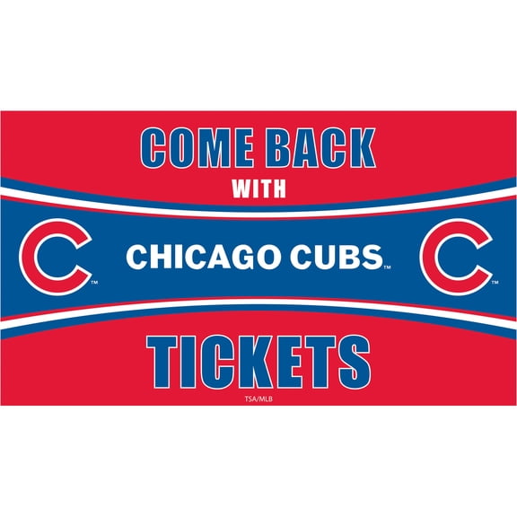 Chicago Cubs 28" x 16" Come Back With Tickets Indoor/Outdoor Trapper Mat