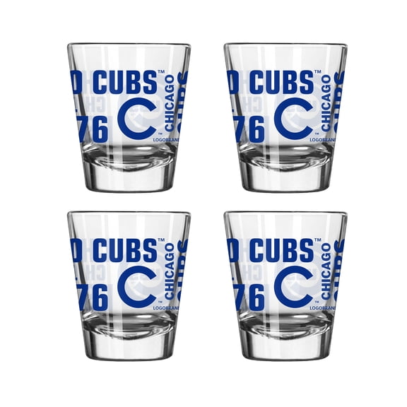 Logo Brands Chicago Cubs 4-Pack 2oz. Shot Glass Set
