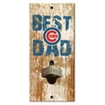 thumbnail image 1 of Chicago Cubs 5'' x 12'' Best Dad Bottle Opener, 1 of 1