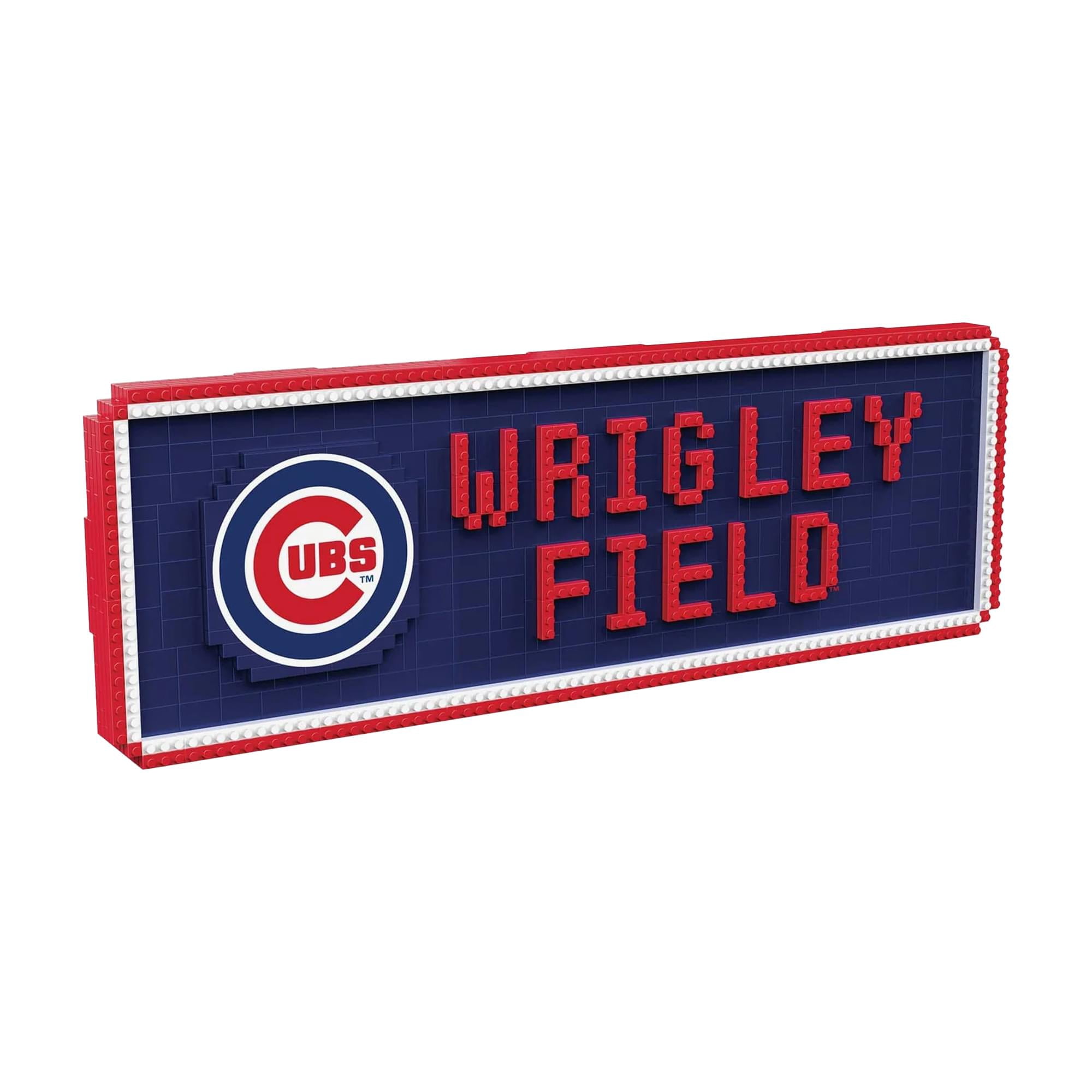 Cubs Inning Sign Chicago Cubs MLB BRXLZ Stadium Street Sign 695-Piece Building Block Set ...