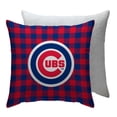 thumbnail image 1 of Chicago Cubs Buffalo Check Pillow with Sherpa Backing, 1 of 1