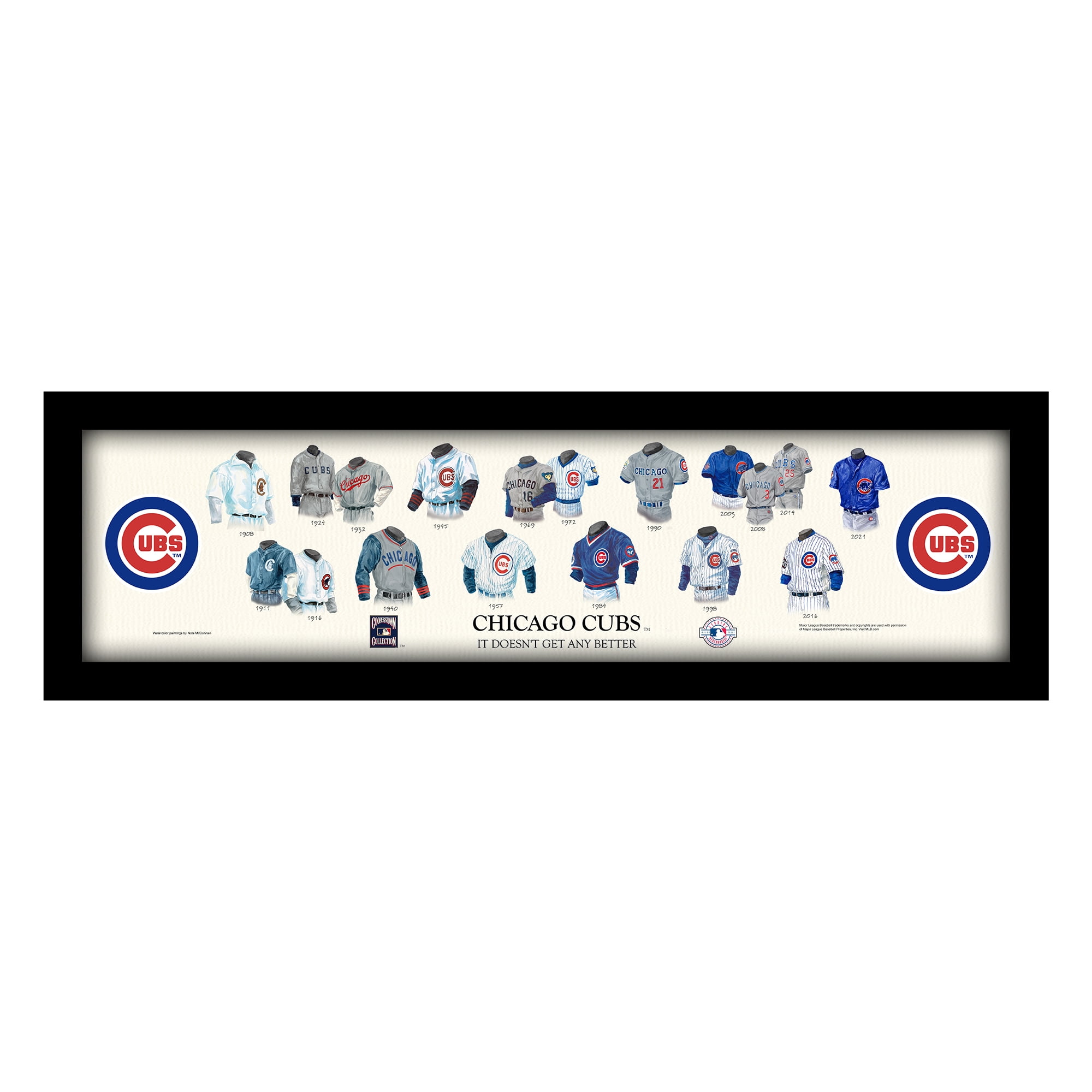 Chicago Cubs Cooperstown Collection Framed Uniform Heritage Art