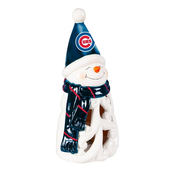 Chicago Cubs LED 8" Snowman Lit Garden Statue