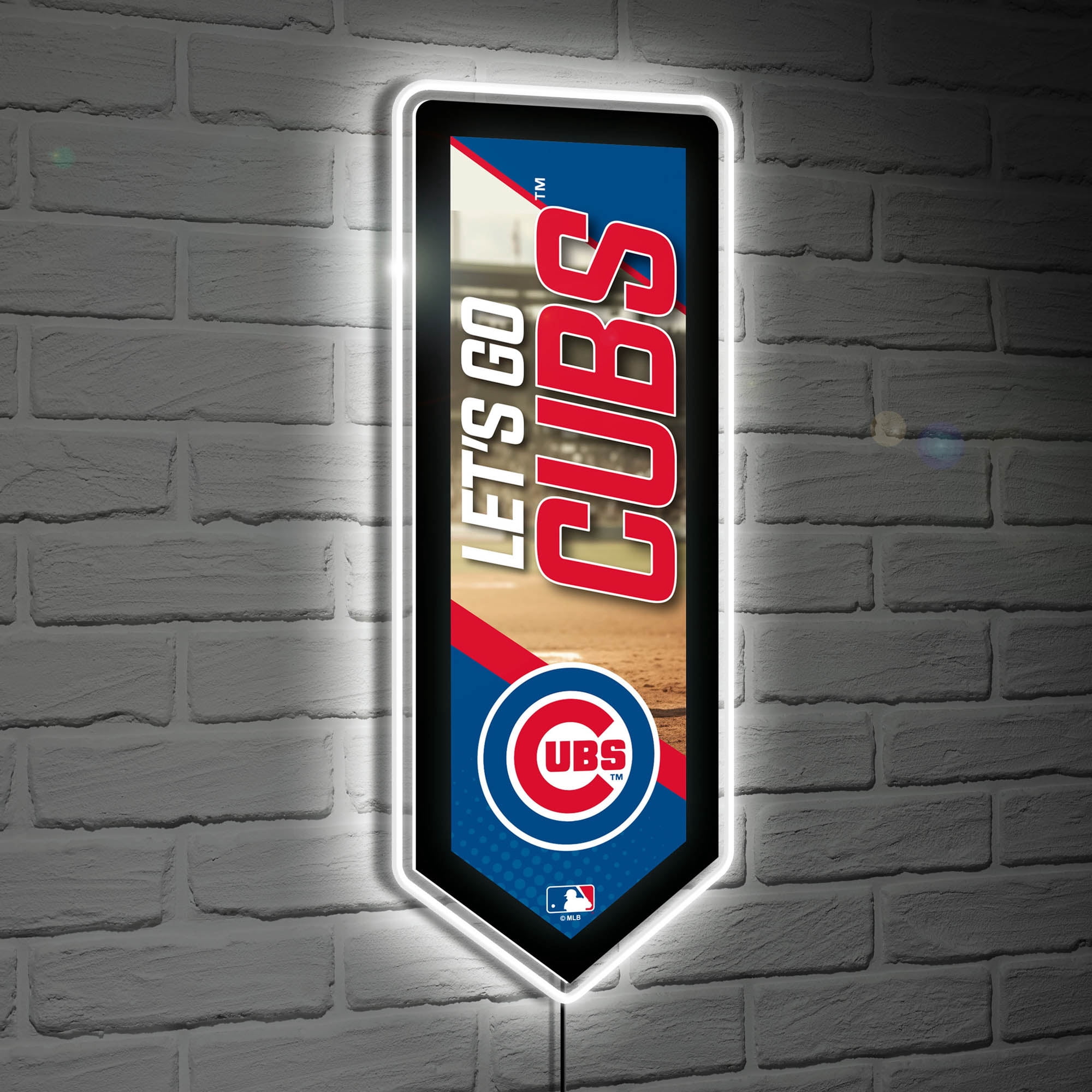 Chicago Cubs LED Wall Pennant - Walmart.com