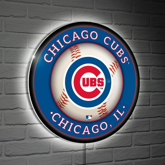 Chicago Cubs LED XL Round Wall D-cor