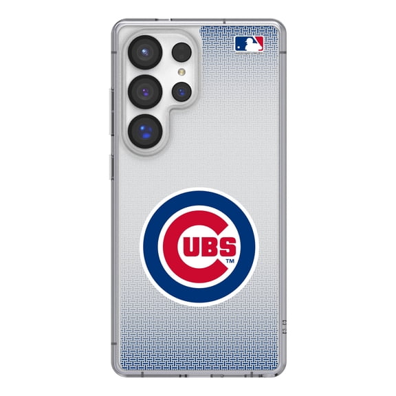 Chicago Cubs Linen Logo Galaxy Clear Case