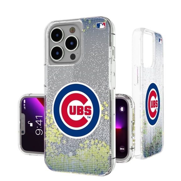 Chicago Cubs Linen Logo iPhone Glitter Case