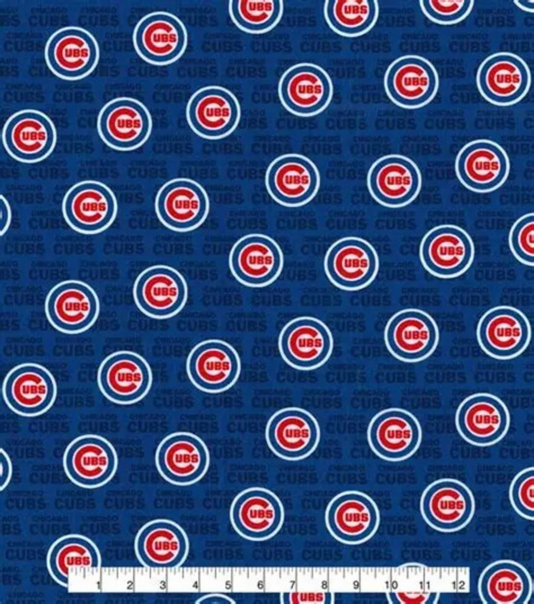 Chicago Cubs Mini MLB National League Central Cotton Fabric (1 yard ...