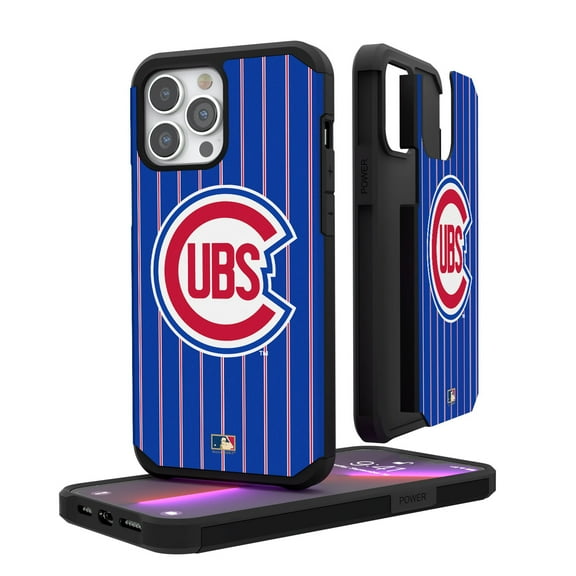 Chicago Cubs Pinstripe Cooperstown Design iPhone Rugged Case