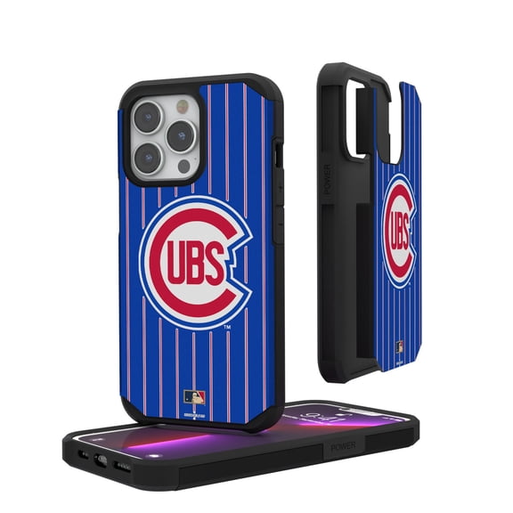 Chicago Cubs Pinstripe Cooperstown Design iPhone Rugged Case