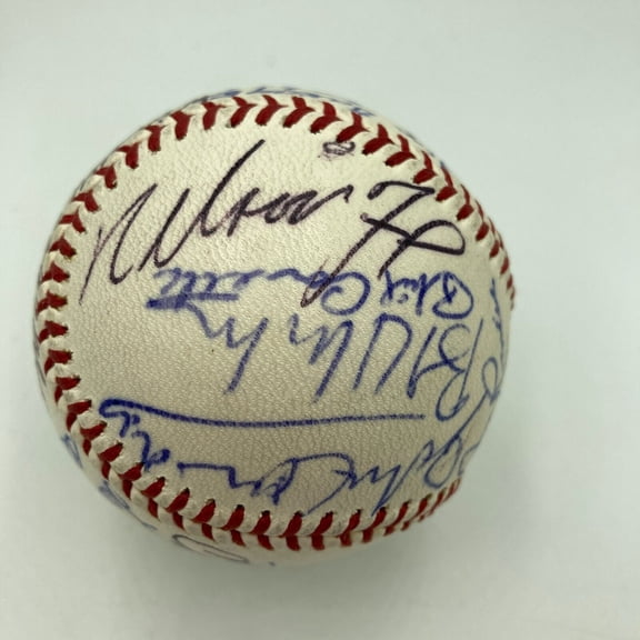 Chicago Cubs White Sox Legends Signed Baseball Ernie Banks Nellie Fox JSA COA
