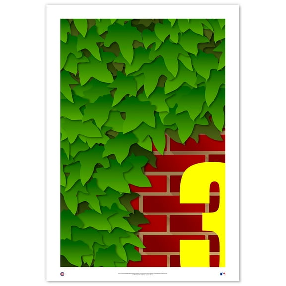 Chicago Cubs Wrigley Field 24" x 36" Minimalist Fine Art Print