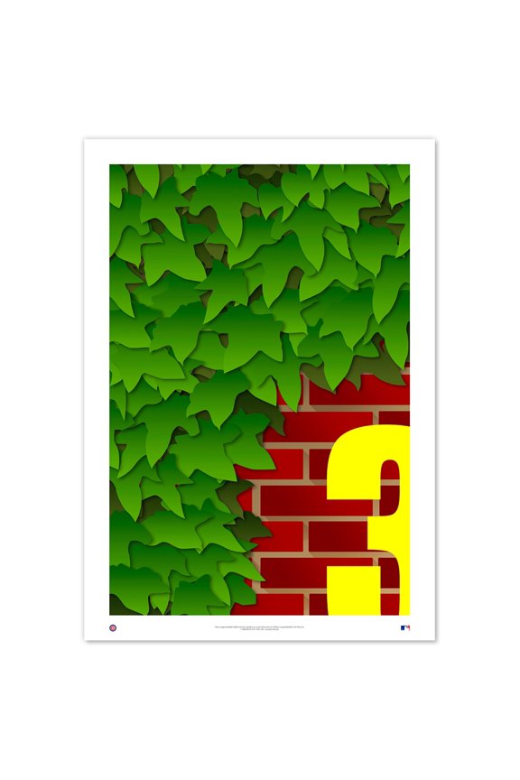Chicago Cubs Wrigley Field 24" x 36" Minimalist Fine Art Print