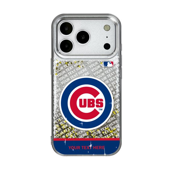 Chicago Cubs iPhone Personalized Glitter Case