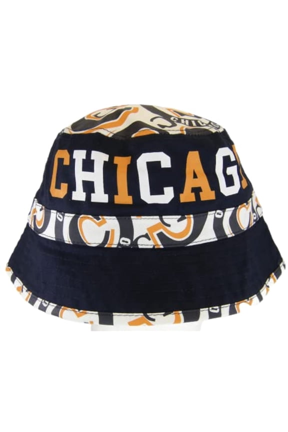 Chicago Custom Print City Name Bucket Hat (Black)