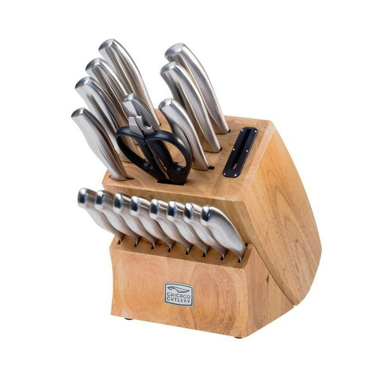 Chicago Cutlery 18-Piece Forged Kitchen Knife Wood Block Set