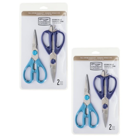 Chicago Cutlery 2 Piece Kitchen Shears in Blueberry and Blue Frost (2-Pack)