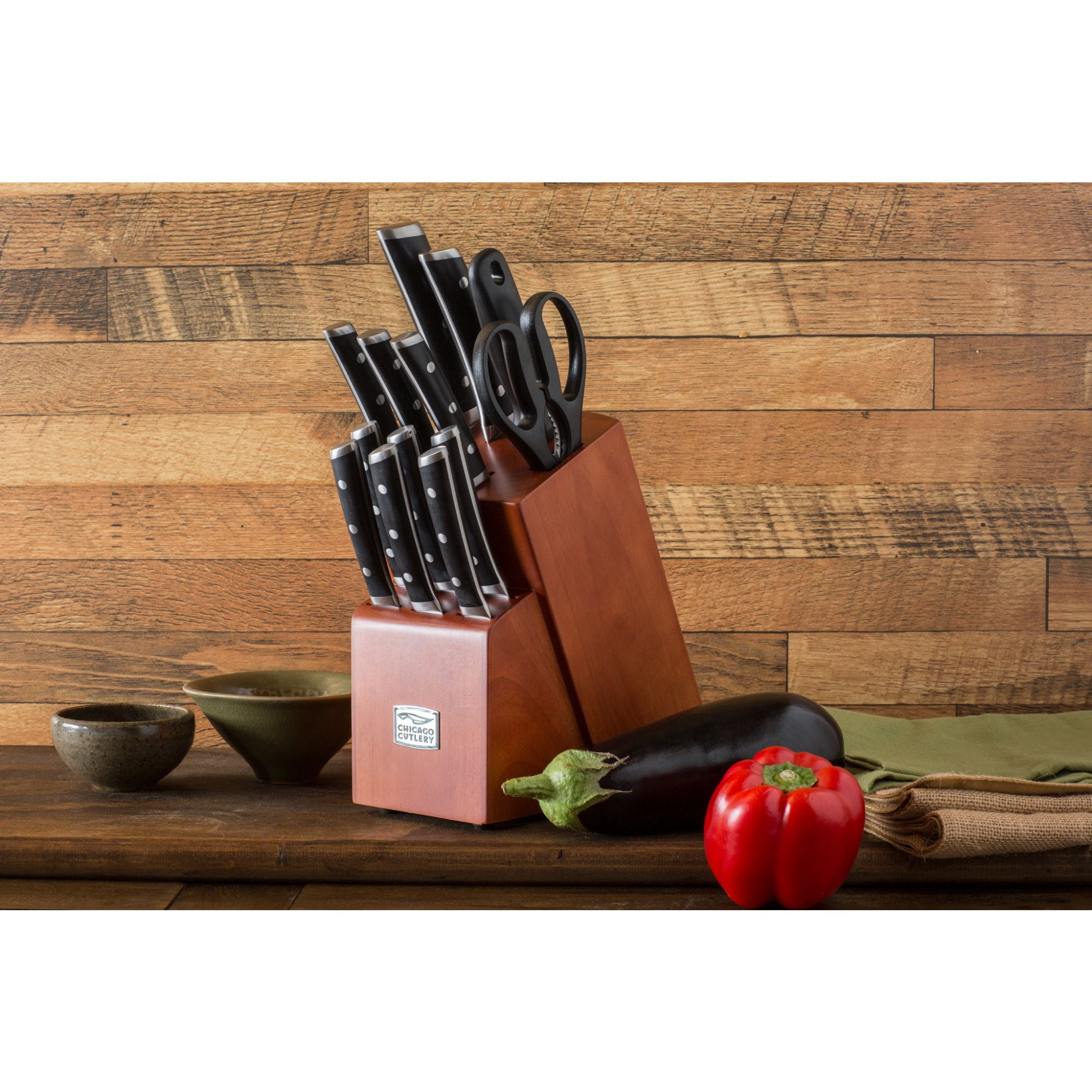 Chicago Cutlery Burling 14-piece Knife Set W/block Integrated